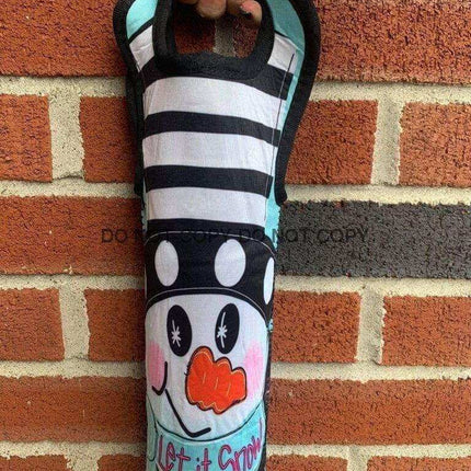 Let it Snow~ ~ Insulated Wine Set 3 PCs ~ Custom Design - Sip Sleeves
