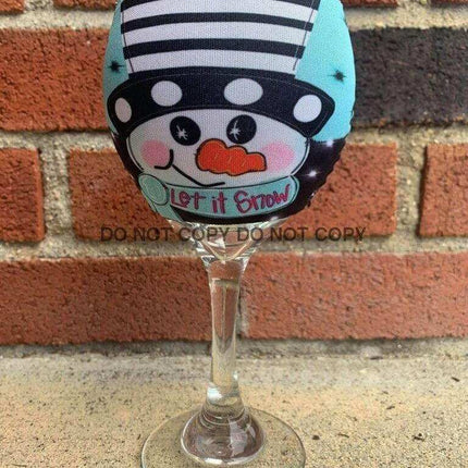 Let it Snow~ ~ Insulated Wine Set 3 PCs ~ Custom Design - Sip Sleeves