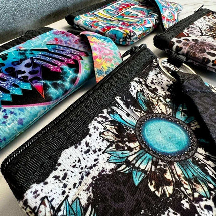 Loaded Tea Junkie ID Wristlet Wallet with Loop - Sip Sleeves