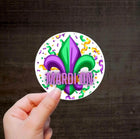 Mardi Gras 🌟 Exclusive Custom Vinyl Sticker 10 Pack - Sip Sleeves