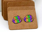 Mardi Gras KISS Lips Acrylic Laser Cut Earrings - Sip Sleeves