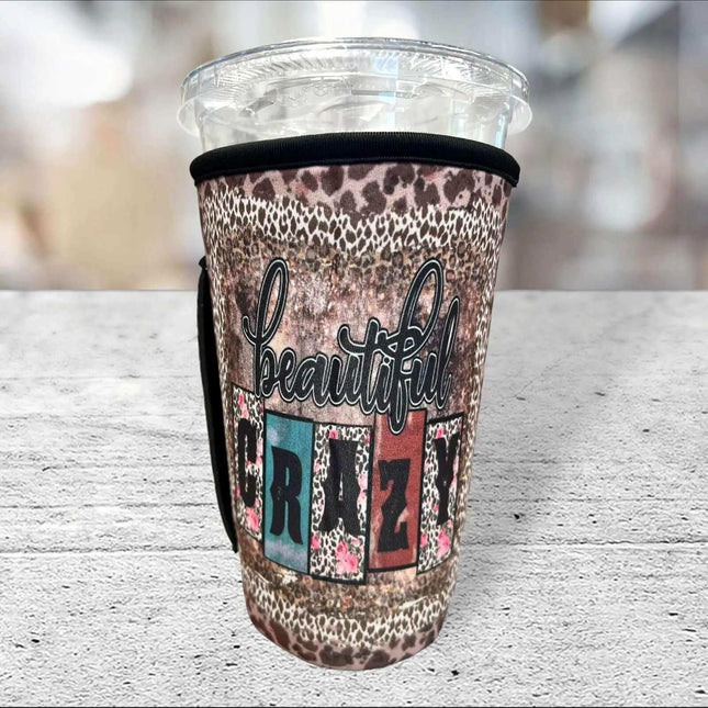20 OZ Beautiful Crazy Insulated Cup Cover Sip Sleeve Fits 20-32 OZ Cups - Sip Sleeves