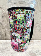 NEW** 20 OZ Sugar Skull Nurse Insulated Cup Cover Sip Sleeve Fits 20-32 OZ Cups - Sip Sleeves