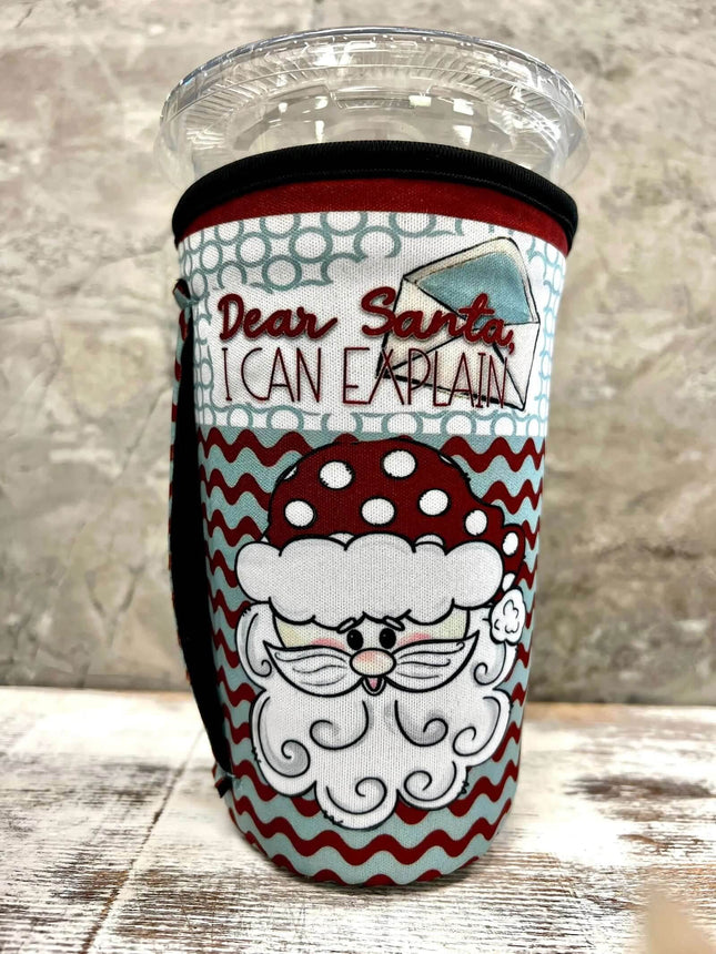 ** NEW** 30 OZ DEAR SANTA Insulated Cup Cover - Sip Sleeves