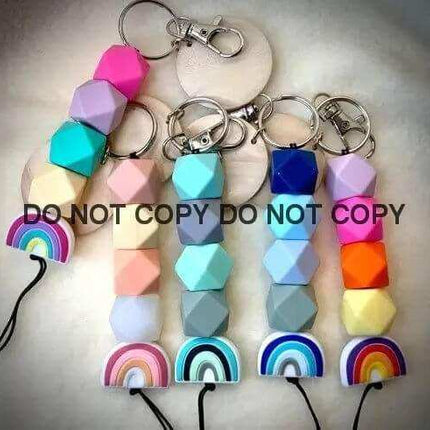 NEW* * Boho Rainbow Silicone Bead Keychains - Sip Sleeves