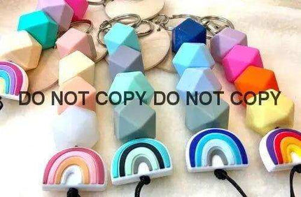 NEW* * Boho Rainbow Silicone Bead Keychains - Sip Sleeves
