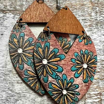 *NEW* Garden Grace Painted Wood Earrings - Sip Sleeves