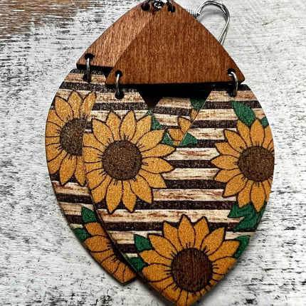 *NEW* Garden Grace Painted Wood Earrings - Sip Sleeves