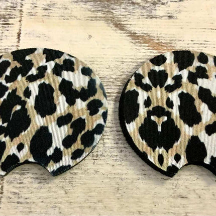 *New Delivery* Neoprene Car Coaster Set of 2 for Cup Holder Absorbent Washable and Fun - Sip Sleeves