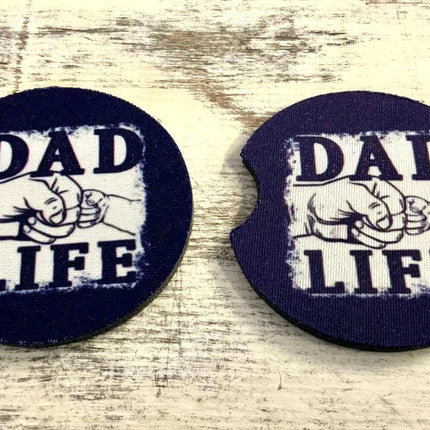 *New Delivery* Neoprene Car Coaster Set of 2 for Cup Holder Absorbent Washable and Fun - Sip Sleeves