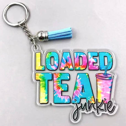 New 🌟 Loaded Tea Junkie Acrylic Keychains 🚨 in stock! - Sip Sleeves