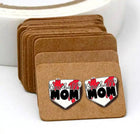 Now In Stock ~ Baseball ⚾️ Mom Acrylic Laser Cut Earrings - Sip Sleeves