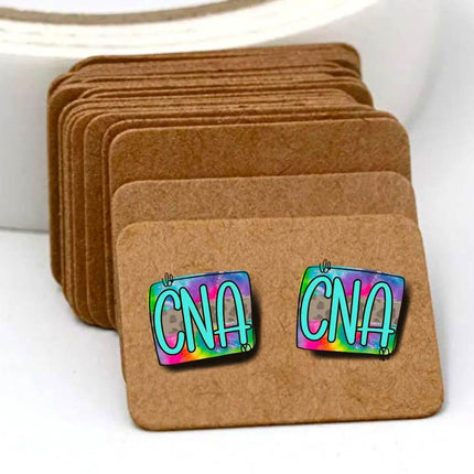Now In Stock ~ CNA Nurse 🩺 Acrylic Laser Cut Earrings - Sip Sleeves
