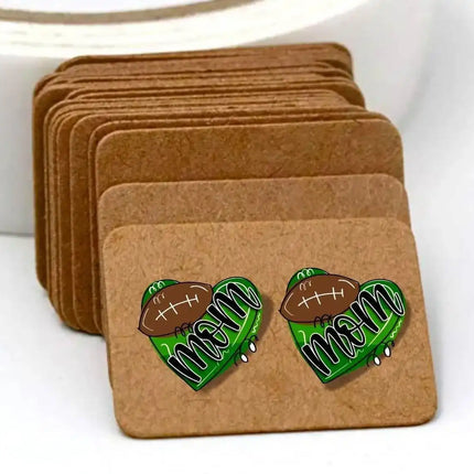 Now In Stock ~ Football 🏈 Mom Acrylic Laser Cut Earrings - Sip Sleeves