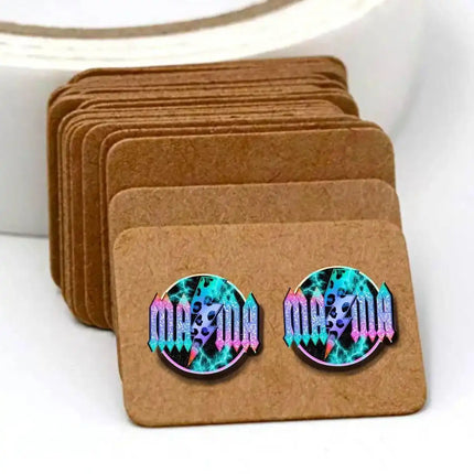 Now In Stock ~ Retro Mama Acrylic Laser Cut Earrings - Sip Sleeves