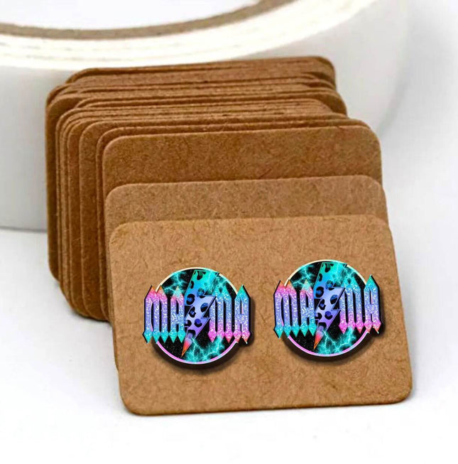 Now In Stock ~ Retro Mama Acrylic Laser Cut Earrings - Sip Sleeves