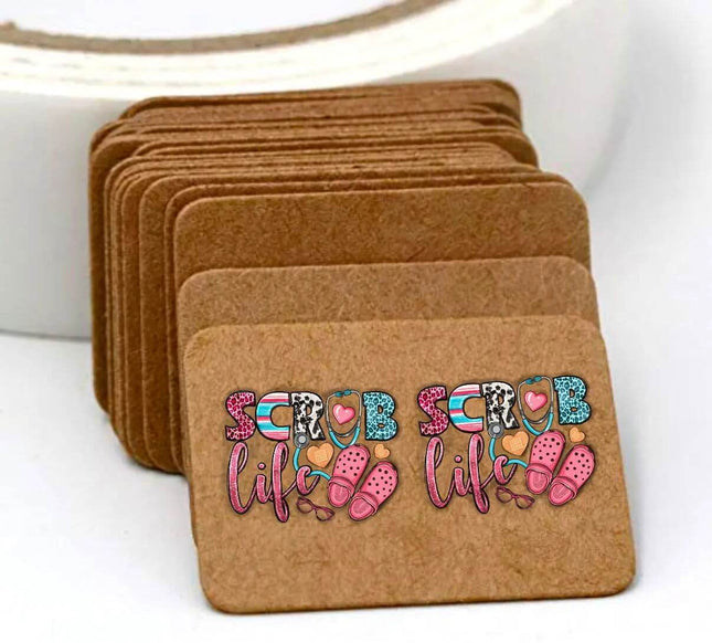 Now In Stock ~ Scrub Life Nurse 🩺 Acrylic Laser Cut Earrings - Sip Sleeves