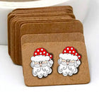 Ole Saint Nick (Santa) ~ Acrylic Laser Cut Earrings - Sip Sleeves