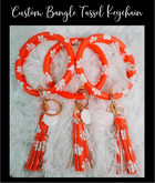 Orange Paw Bangle Tassel Key Bracelet - Sip Sleeves