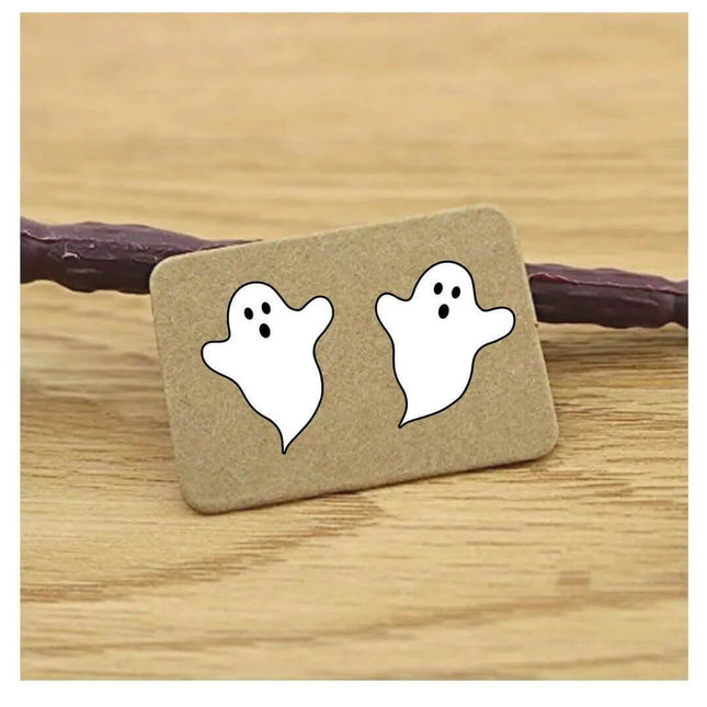 Our Custom Spooky Ghost Halloween Acrylic Laser Cut Earrings - Sip Sleeves