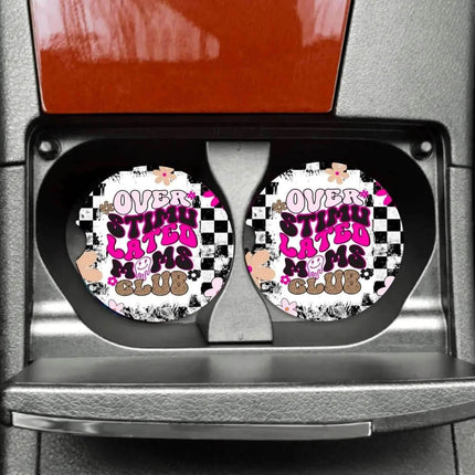 Race Life Neoprene Car Coaster Set for Cup Holder Absorbent Washable and Fun - Sip Sleeves