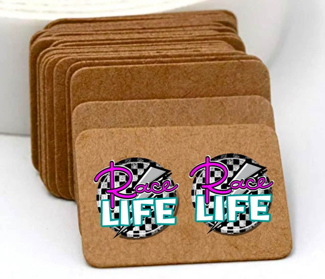 Race Life Racing ~ Acrylic Laser Cut Earrings *NEW* - Sip Sleeves