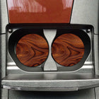 Rich Woodgrain Neoprene Car Coaster Set for Cup Holder Absorbent Washable and Fun - Sip Sleeves