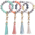 Robins Egg Speckled Silicone Tassel Bracelets - Sip Sleeves