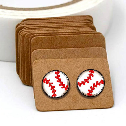 Round Baseball ⚾️ Acrylic Laser Cut Earrings - Sip Sleeves