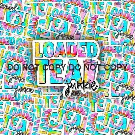 Ships Now * 3 inch Loaded Tea Junkie 🥤 Vinyl Sticker 10 Pack - Sip Sleeves