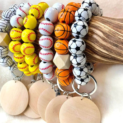 Ships Now Sports 🏈🥎⚾️⚽️🏀🏐 Keyring Bracelets - Sip Sleeves
