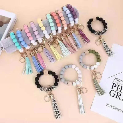 Silicone Tassel Keychain Bracelets So Cute! - Sip Sleeves