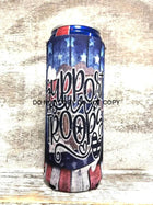 Support Our Troops Print Slim Can Koozie - Sip Sleeves