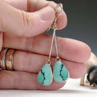 Turquoise Tear Drop Stainless Steel Earrings - Sip Sleeves