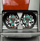 Western Cross Neoprene Car Coaster Set for Cup Holder Absorbent Washable and Fun - Sip Sleeves