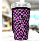 30 OZ Checkered Fast Lane Insulated Cup Cover Sip Sleeve