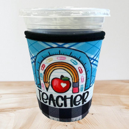 16 OZ Black Sunflower Insulated Cup Cover Sip Sleeve - Sip Sleeves